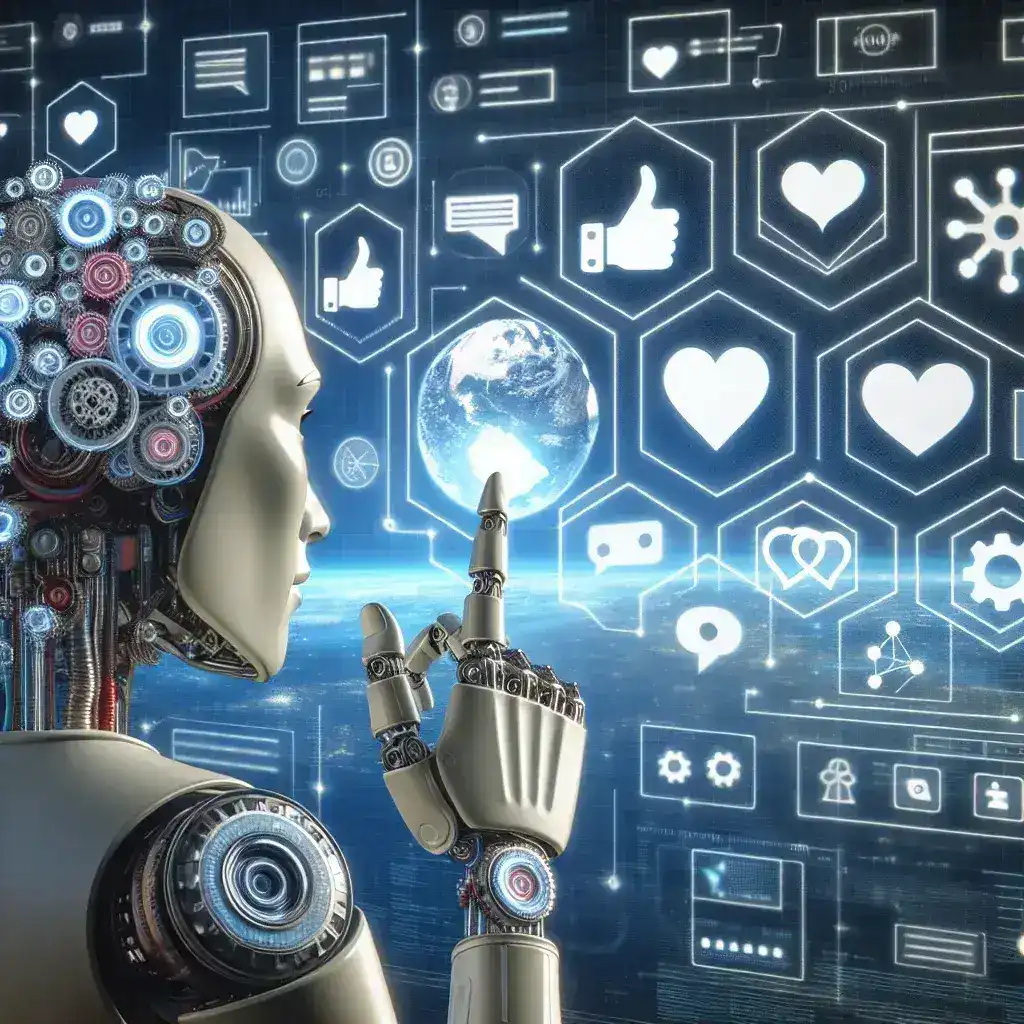 "Infographic illustrating the integration of AI tools in social media marketing strategies, showcasing key benefits and applications for enhancing digital marketing effectiveness."